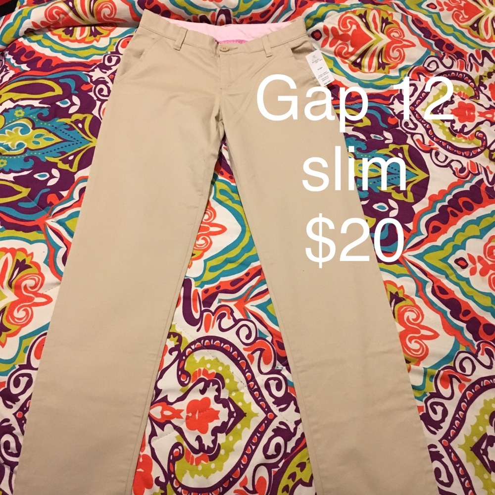 Girls Gap slim Khakis